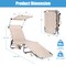 Set of 2 Portable Reclining Chair with 5 Adjustable Positions